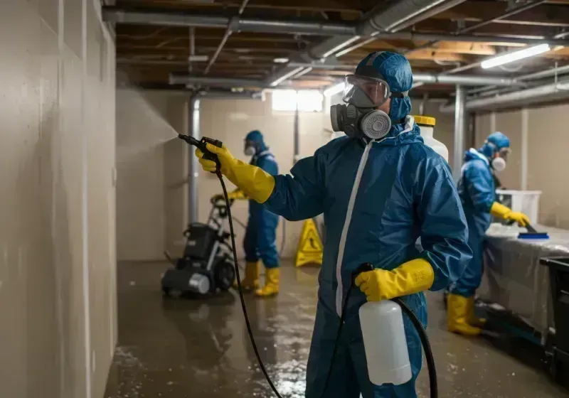 Basement Sanitization and Antimicrobial Treatment process in Olivehurst, CA